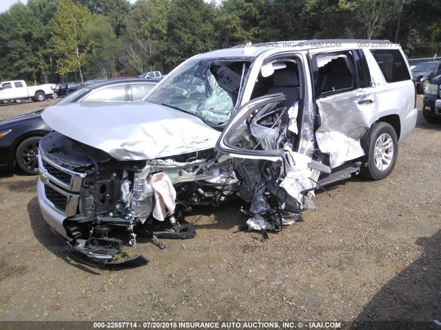 1GNSCBKC7GR364142 - 2016 CHEVROLET TAHOE C1500 LT SILVER photo 2