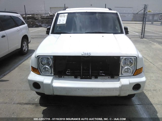 1J8HG48K36C163172 - 2006 JEEP COMMANDER WHITE photo 6