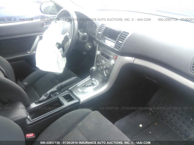 4S3BL616497226486 - 2009 SUBARU LEGACY 2.5I SILVER photo 5