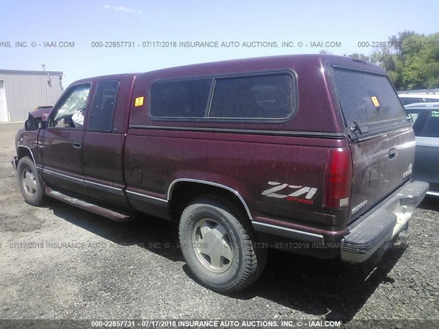 1GTEK19R9VE507657 - 1997 GMC SIERRA K1500 RED photo 3