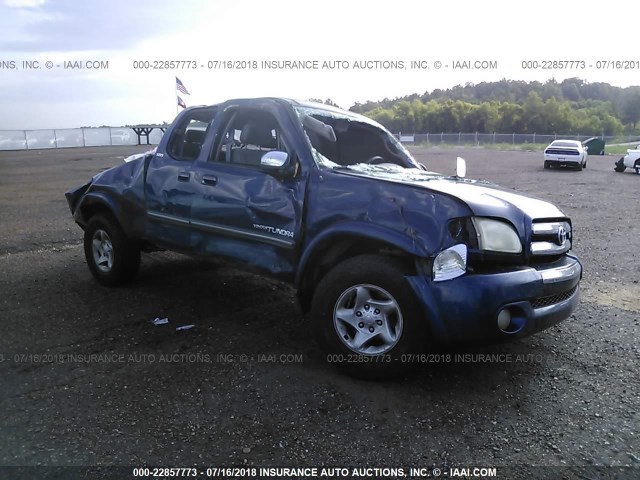 5TBRT341X3S336364 - 2003 TOYOTA TUNDRA ACCESS CAB SR5 BLUE photo 1