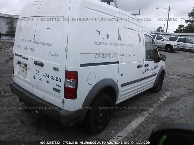 NM0LS7AN6AT025492 - 2010 FORD TRANSIT CONNECT XL WHITE photo 4