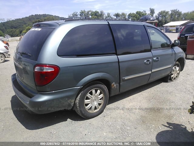 2C8GP54L15R263573 - 2005 CHRYSLER TOWN & COUNTRY TOURING TEAL photo 4