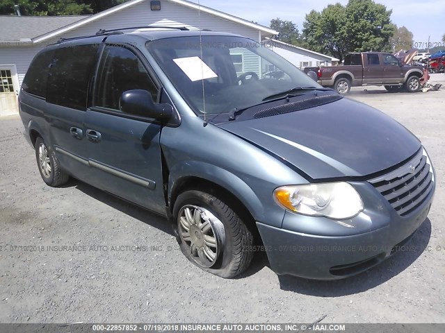 2C8GP54L15R263573 - 2005 CHRYSLER TOWN & COUNTRY TOURING TEAL photo 6