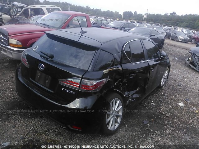 JTHKD5BH4B2004104 - 2011 LEXUS CT 200 BLACK photo 4