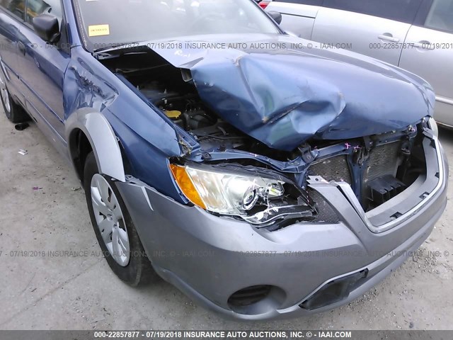 4S4BP60C787331688 - 2008 SUBARU OUTBACK BLUE photo 6