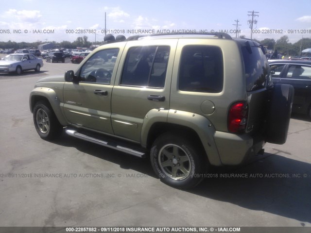 1J4GL38KX2W347164 - 2002 JEEP LIBERTY RENEGADE GREEN photo 3