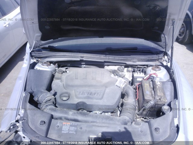 1G1ZG5E72CF134525 - 2012 CHEVROLET MALIBU LTZ 银色 照片 10