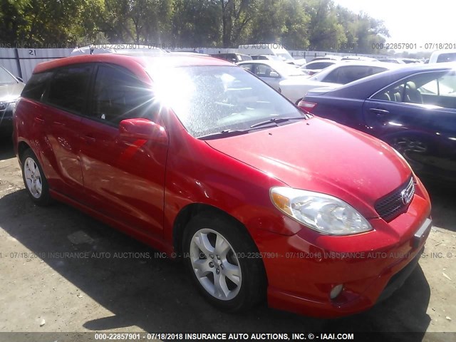 2T1KR32E85C361238 - 2005 TOYOTA COROLLA MATRIX XR RED photo 1