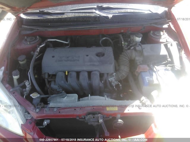2T1KR32E85C361238 - 2005 TOYOTA COROLLA MATRIX XR RED photo 10
