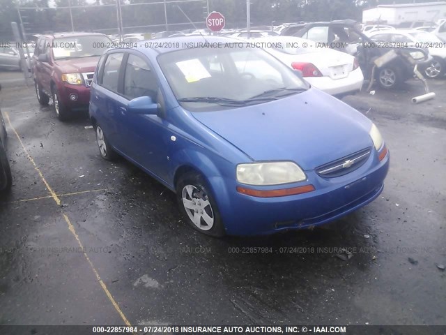 KL1TD66637B746349 - 2007 CHEVROLET AVEO LS BLUE photo 1