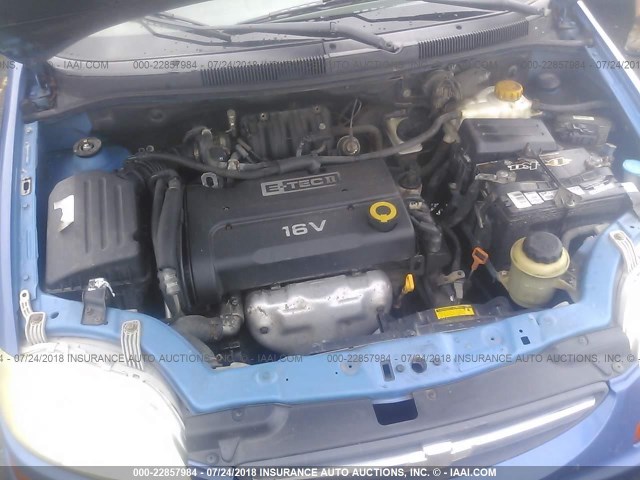 KL1TD66637B746349 - 2007 CHEVROLET AVEO LS BLUE photo 10