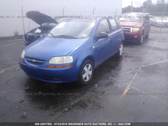KL1TD66637B746349 - 2007 CHEVROLET AVEO LS BLUE photo 2