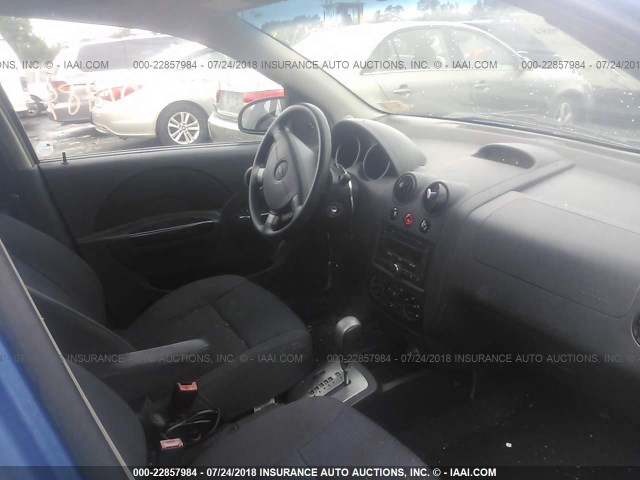 KL1TD66637B746349 - 2007 CHEVROLET AVEO LS BLUE photo 5