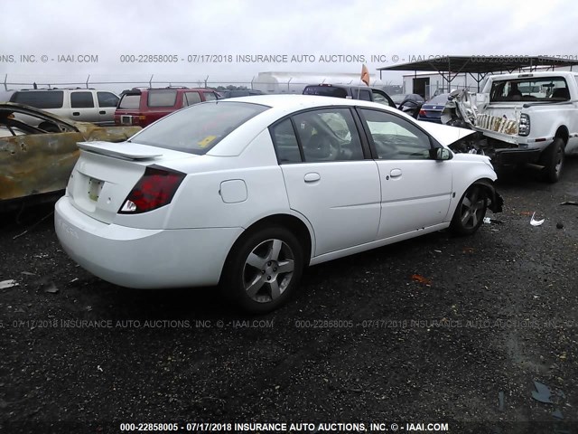 1G8AL58F87Z141951 - 2007 SATURN ION LEVEL 3 WHITE photo 4
