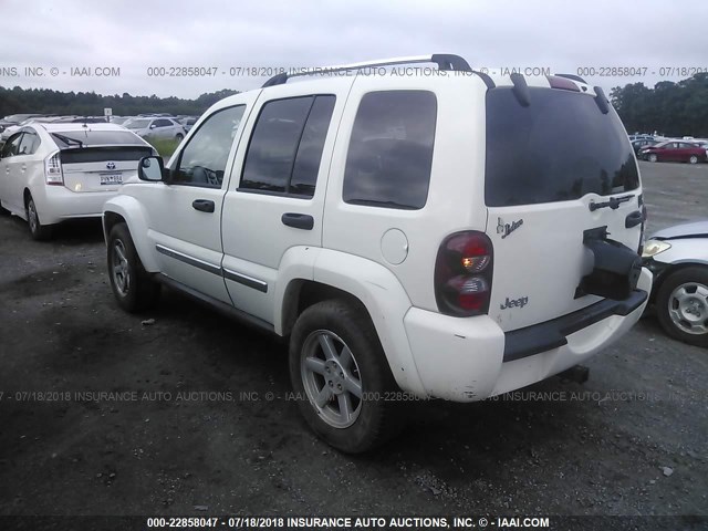 1J4GK58K66W133616 - 2006 JEEP LIBERTY LIMITED WHITE photo 3