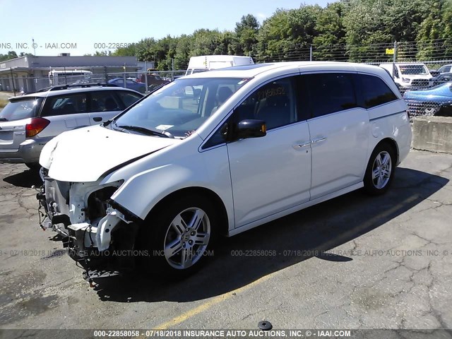 5FNRL5H94DB091277 - 2013 HONDA ODYSSEY TOURING/TOURING ELITE WHITE photo 2