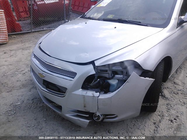 1G1ZE5EB8AF321825 - 2010 CHEVROLET MALIBU LTZ ვერცხლისფერი ფოტო 6