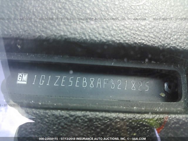 1G1ZE5EB8AF321825 - 2010 CHEVROLET MALIBU LTZ ვერცხლისფერი ფოტო 9