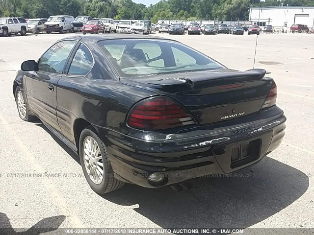 1G2NF12T3YM825007 - 2000 PONTIAC GRAND AM SE1 BLACK photo 3