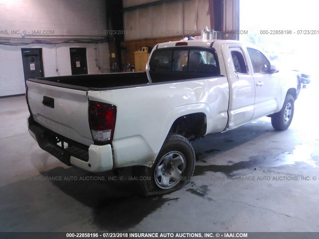 5TFRX5GN8GX073202 - 2016 TOYOTA TACOMA ACCESS CAB/SR/SR5 WHITE photo 4