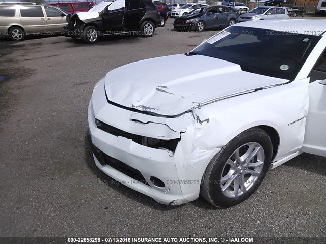 2G1FB1E39F9172130 - 2015 CHEVROLET CAMARO LS WHITE photo 6