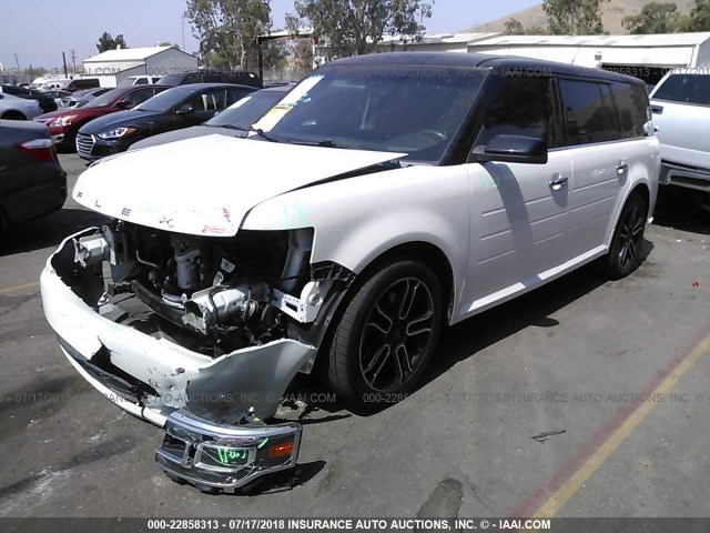 2FMGK5D8XDBD09383 - 2013 FORD FLEX LIMITED WHITE photo 2