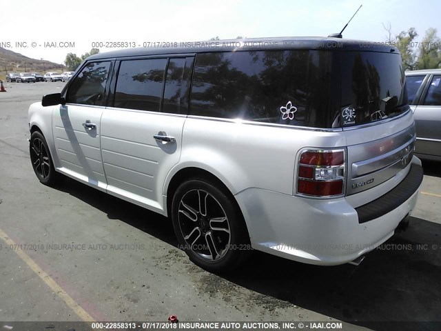 2FMGK5D8XDBD09383 - 2013 FORD FLEX LIMITED WHITE photo 3