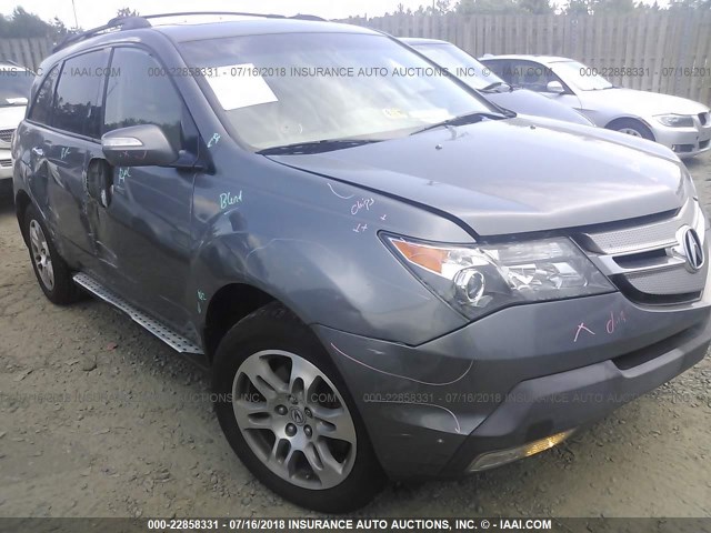 2HNYD28699H513391 - 2009 ACURA MDX TECHNOLOGY Light Blue photo 1