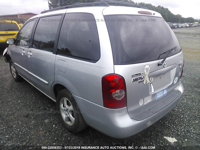 JM3LW28A320313221 - 2002 MAZDA MPV WAGON SILVER photo 3