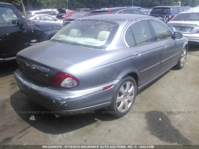 SAJEA51C04WE17554 - 2004 JAGUAR X-TYPE 3.0 GRAY photo 4