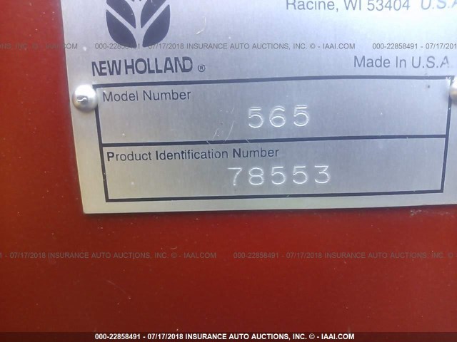 78553 - 2011 NEW HOLLAND 565  RED photo 9