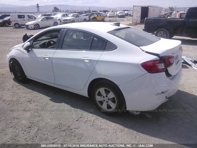 1G1BC5SM1J7205924 - 2018 CHEVROLET CRUZE LS WHITE photo 3