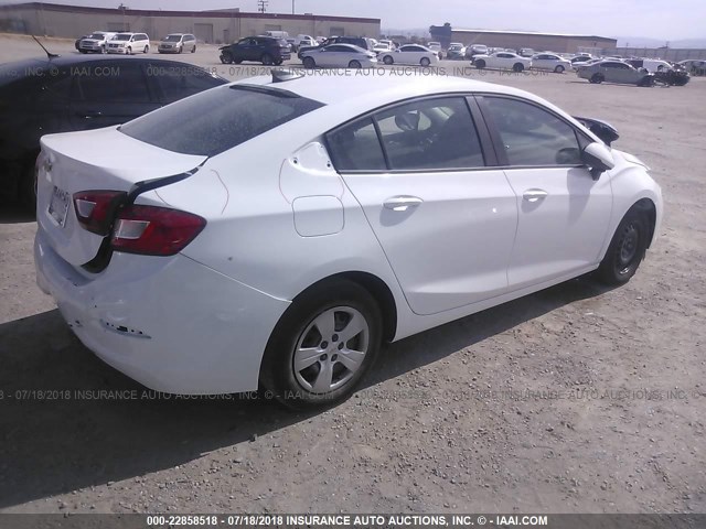 1G1BC5SM1J7205924 - 2018 CHEVROLET CRUZE LS WHITE photo 4