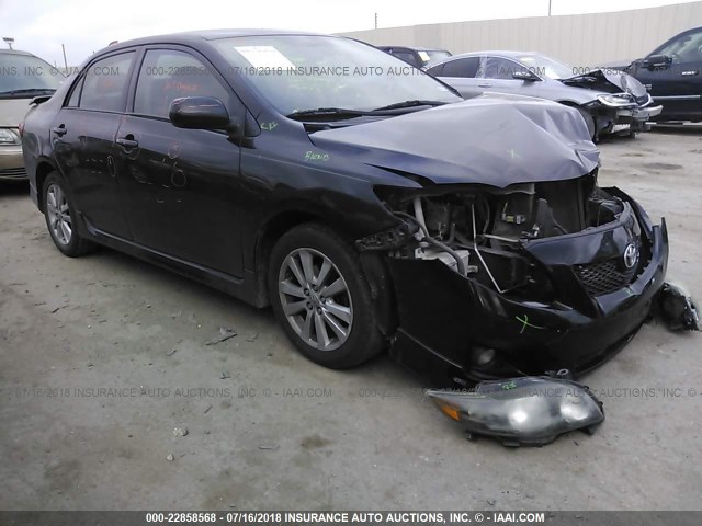 2T1BU4EE0AC481769 - 2010 TOYOTA COROLLA S/LE/XLE BLACK photo 1