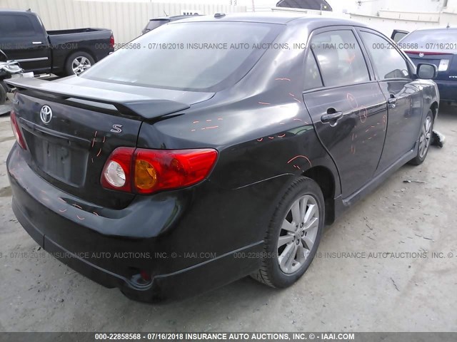 2T1BU4EE0AC481769 - 2010 TOYOTA COROLLA S/LE/XLE BLACK photo 4