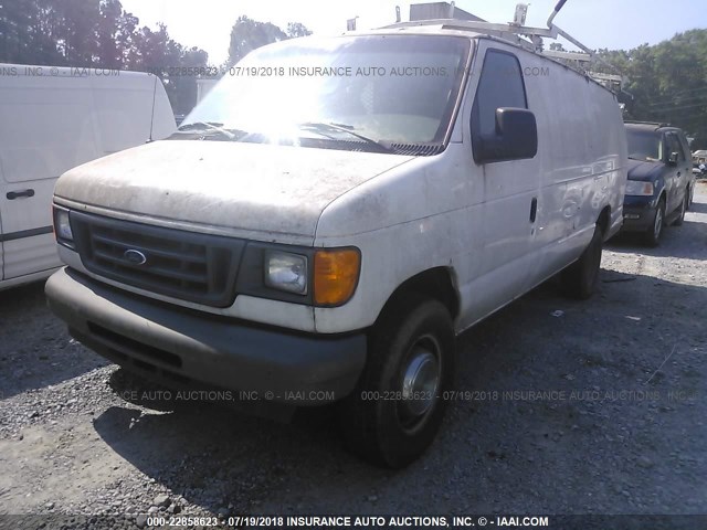 1FTNS24L36HB42109 - 2006 FORD ECONOLINE E250 VAN WHITE photo 2