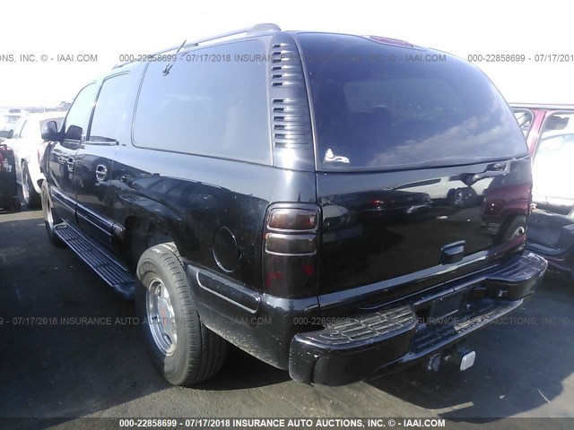 3GKEC16T81G266078 - 2001 GMC YUKON XL C1500 BLACK photo 3