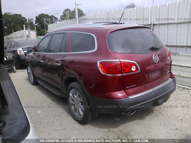 5GAKRDED0CJ158680 - 2012 BUICK ENCLAVE RED photo 3