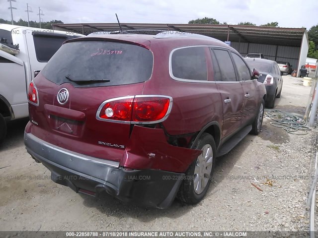 5GAKRDED0CJ158680 - 2012 BUICK ENCLAVE RED photo 4