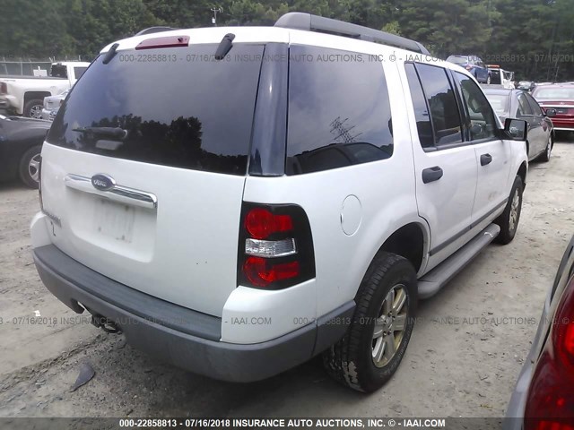 1FMEU72E36ZA24174 - 2006 FORD EXPLORER XLS WHITE photo 4