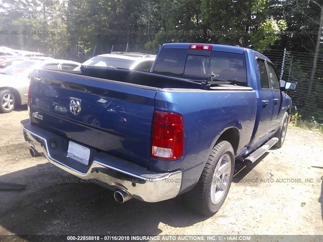 1D7RB1GT7AS169872 - 2010 DODGE RAM 1500 BLUE photo 4