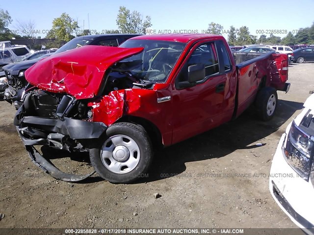 1FTRF12288KE71307 - 2008 FORD F150 Rojo foto 2