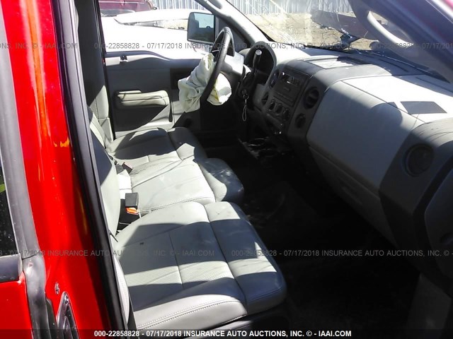 1FTRF12288KE71307 - 2008 FORD F150 Rojo foto 5
