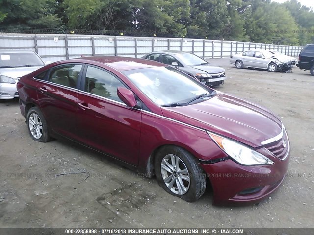 5NPEB4AC4BH040233 - 2011 HYUNDAI SONATA GLS RED photo 1