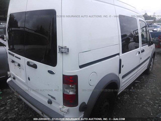 NM0LS6BN5DT151436 - 2013 FORD TRANSIT CONNECT XLT WHITE photo 4