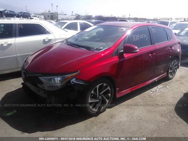 JTNKARJE1GJ504741 - 2016 TOYOTA SCION IM RED photo 2