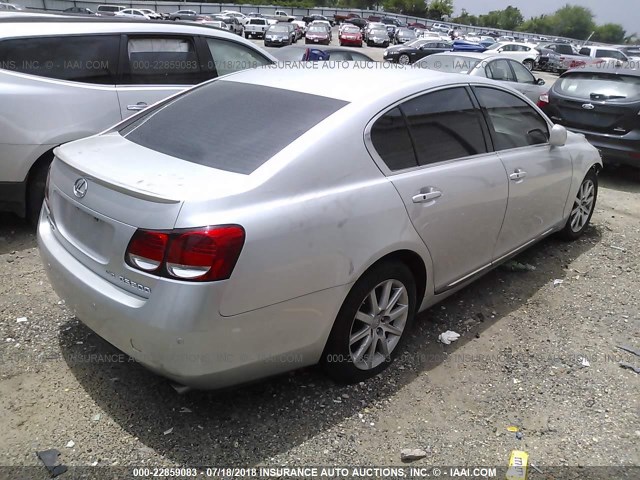 JTHCH96S160019506 - 2006 LEXUS GS GENERATION 200 300 SILVER photo 4