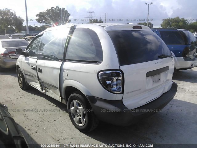 1D8GP25333B238315 - 2003 DODGE CARAVAN SE WHITE photo 3