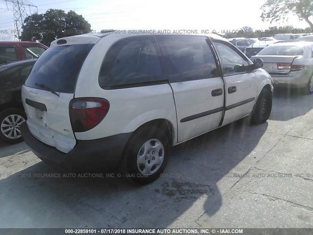 1D8GP25333B238315 - 2003 DODGE CARAVAN SE WHITE photo 4